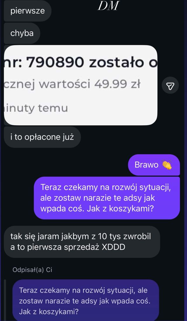 Pierwsza sprzedaż w sklepie podopiecznego
