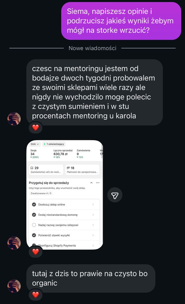 Recenzja mentoringu i wyniki sprzedaży